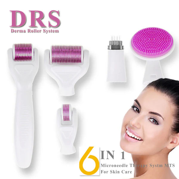 6 in 1 Derma Roller Kit for Face, Beard, Hair Growth & Skin Rejuvenati ...