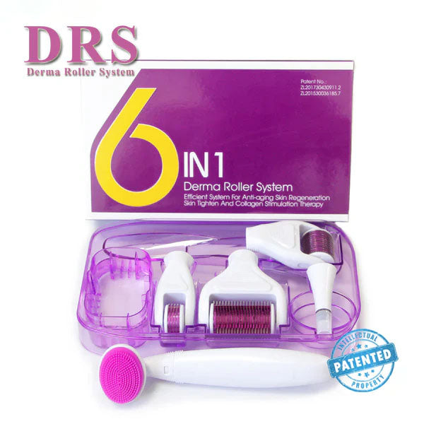 6 in 1 Derma Roller Kit for Face, Beard, Hair Growth & Skin Rejuvenation