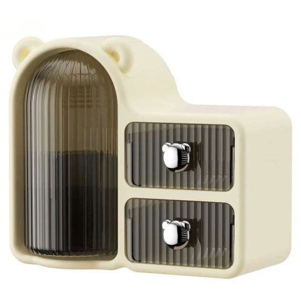 Bear Plastic Cosmetic Organizer with Drawers